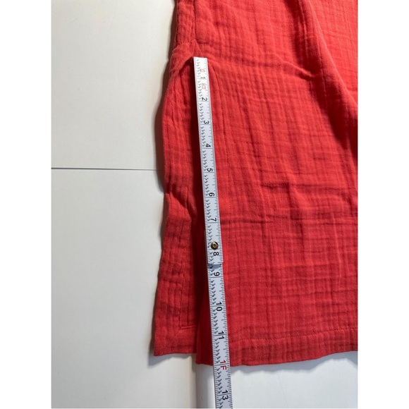 Eileen Fisher Casual Deep Neck Short Sleeve Maxi Dress - Picture 9 of 11